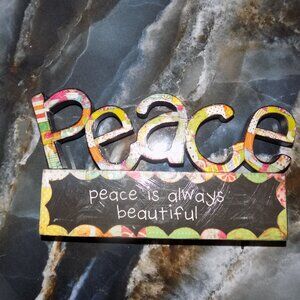 DEMDACO Colorful Devotions Peace sculpture by Holly Christine NEW 2010